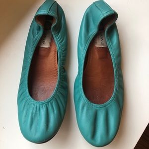 Lanvin turquoise classic ballet flats size 37